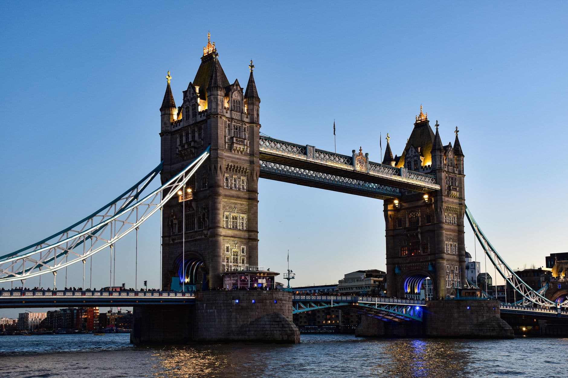 London cityscape with iconic landmarks and River Thames