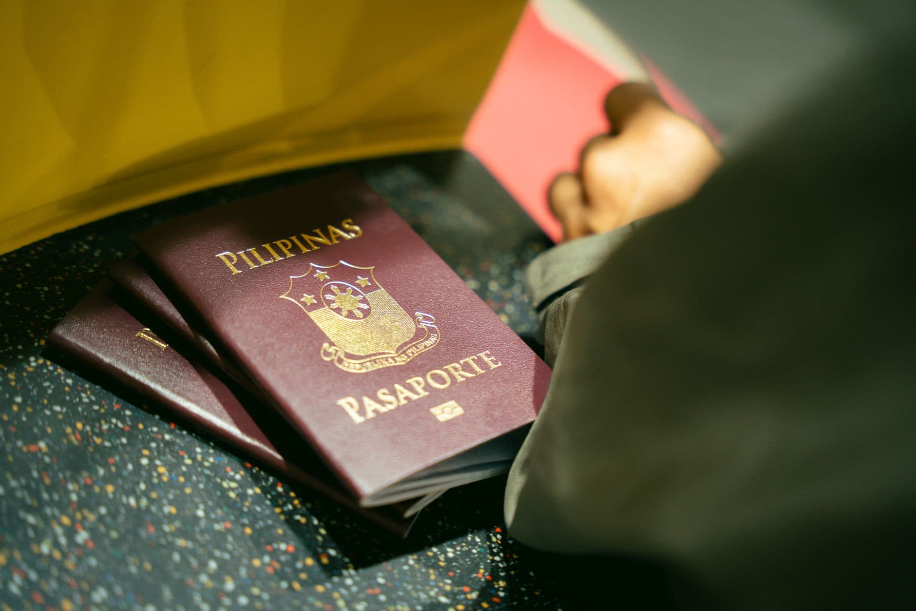 Passport control and immigration checkpoint at European airport