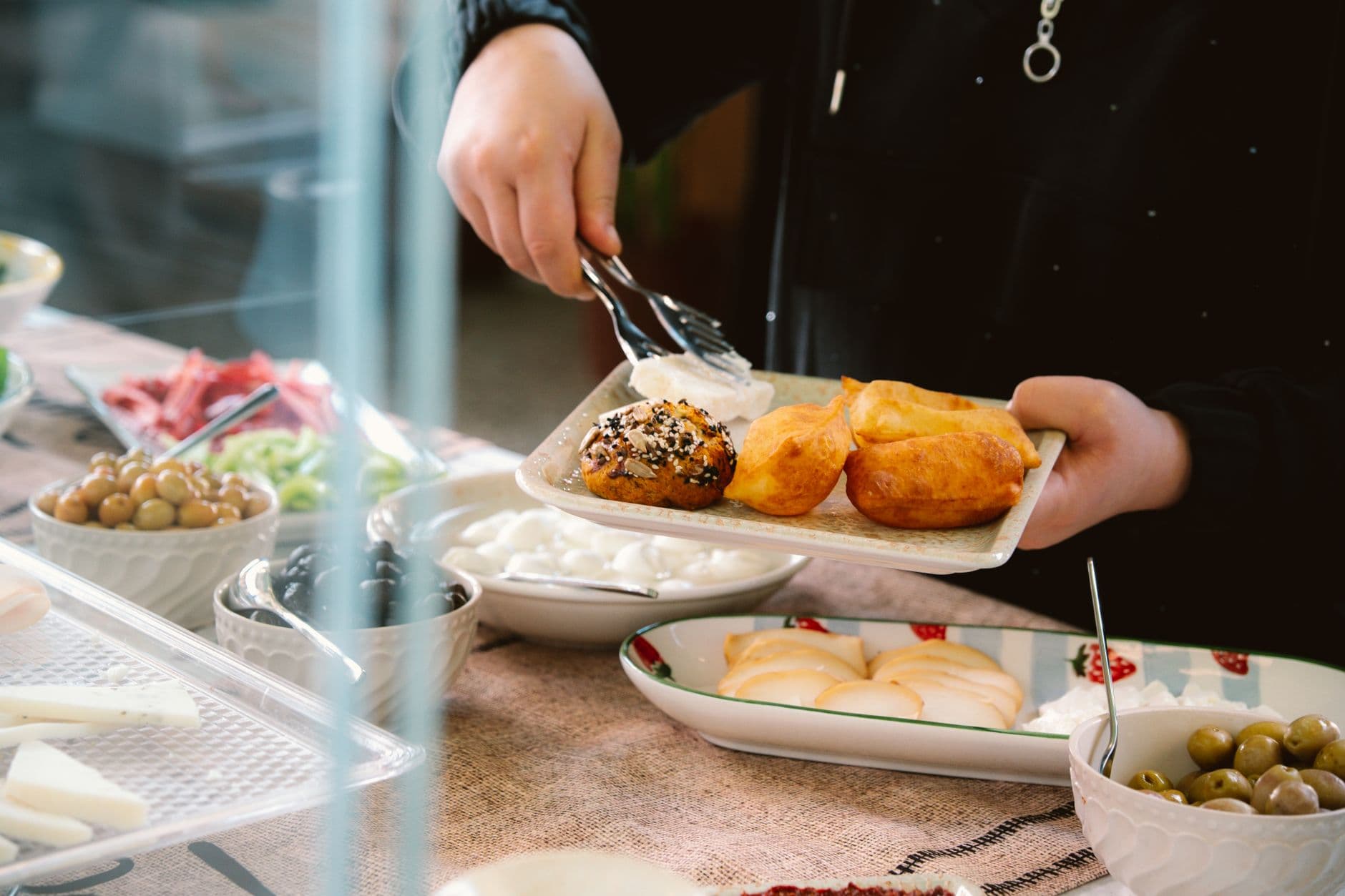 Delta Sky Club PHX buffet with Sonoran-inspired dishes