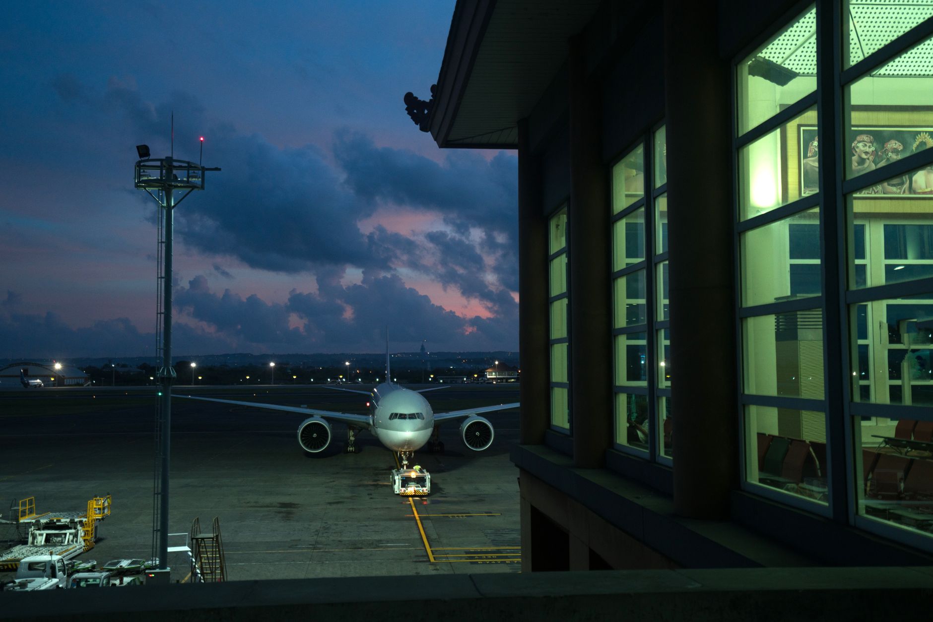 Airplane at gate