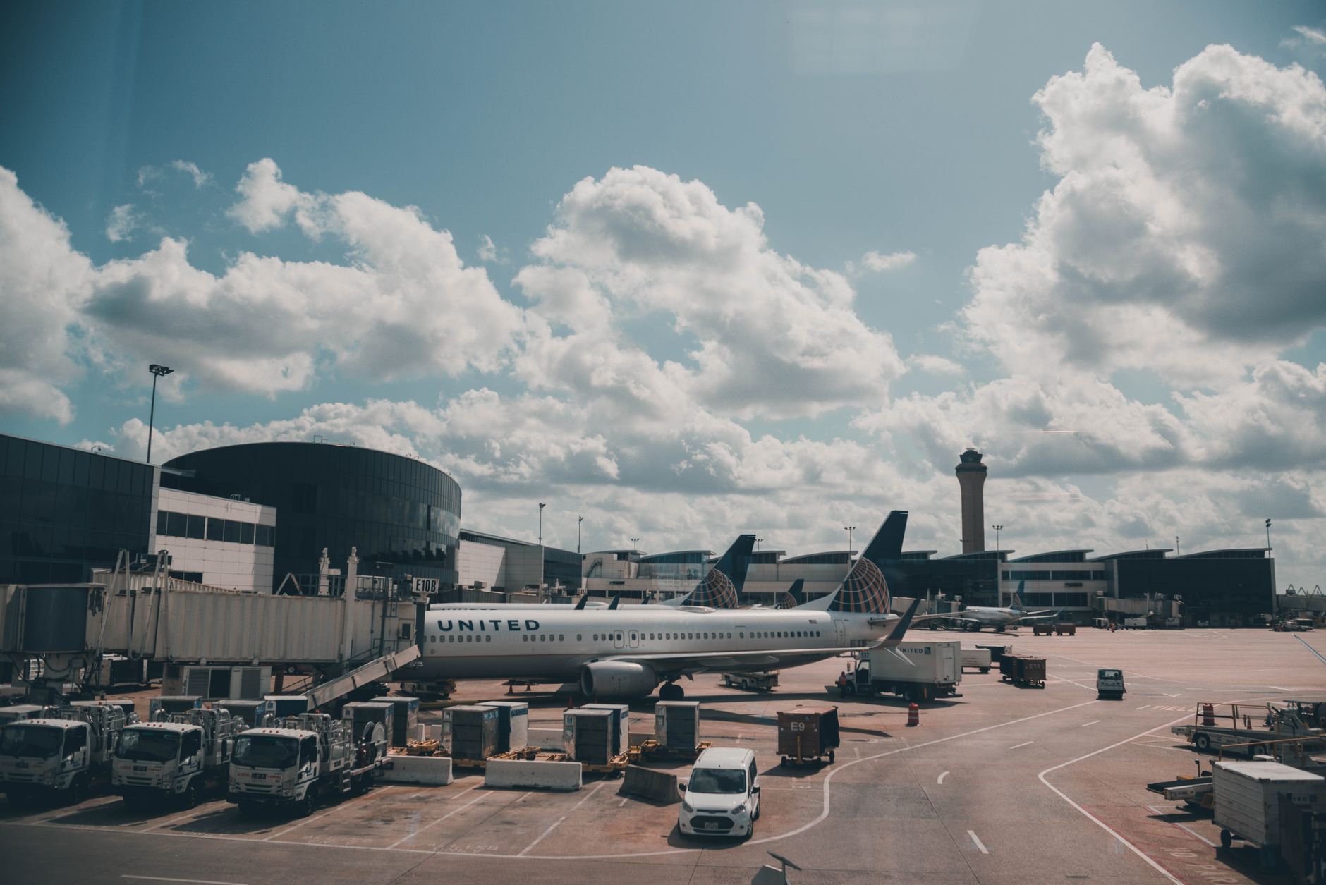 Fleet of airplanes at tarmac
