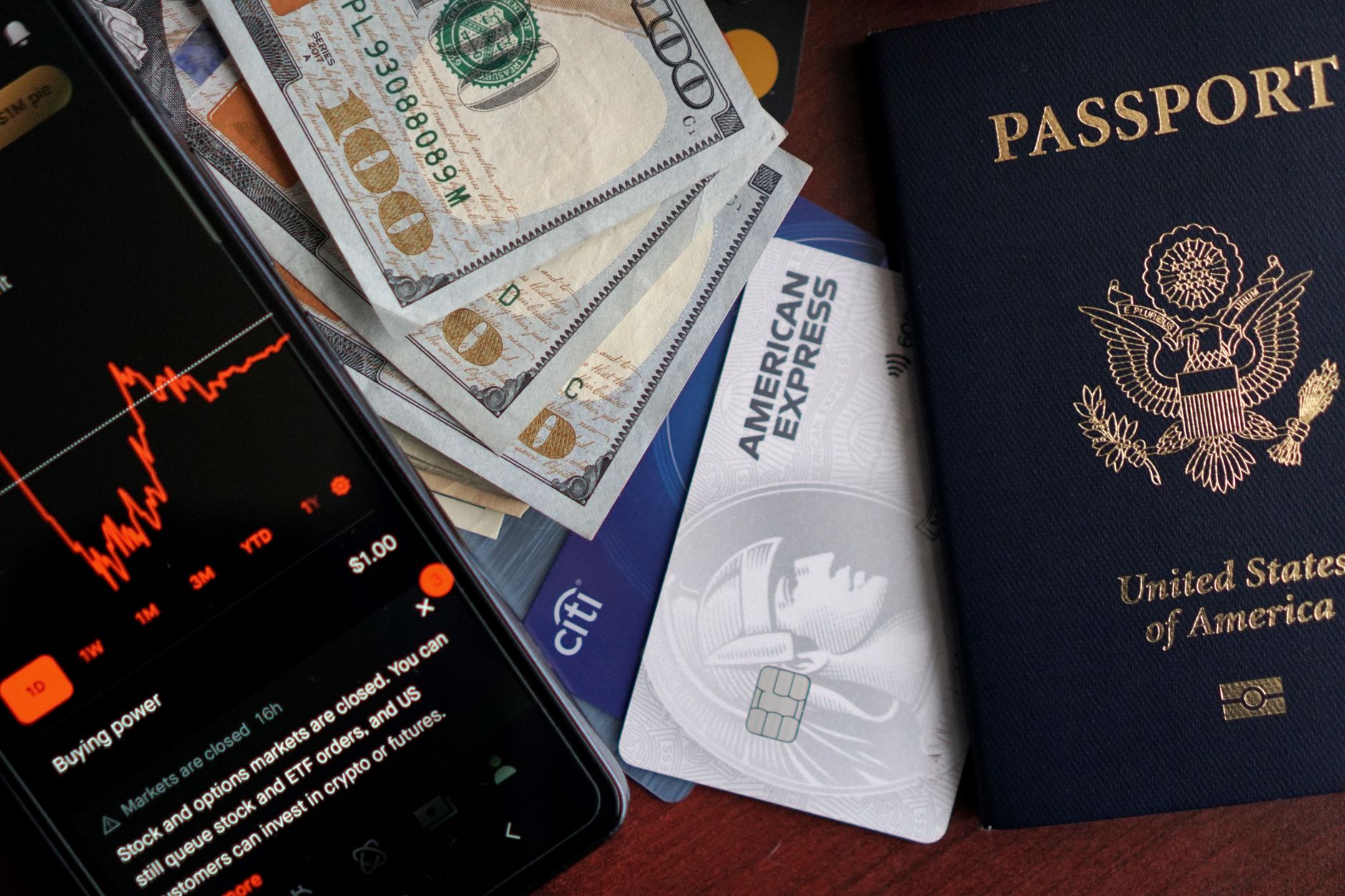 American Express cards arranged for travel rewards